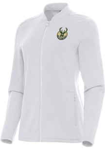 Antigua Milwaukee Bucks Womens White Continual Light Weight Jacket