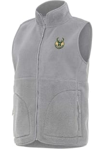 Antigua Milwaukee Bucks Womens Grey Nostalgic Vest