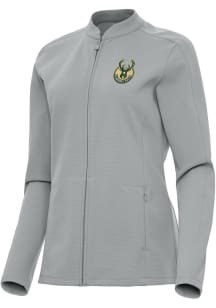 Antigua Milwaukee Bucks Womens Grey Regard Light Weight Jacket