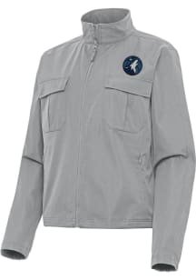 Antigua Minnesota Timberwolves Womens Grey Even Par Light Weight Jacket