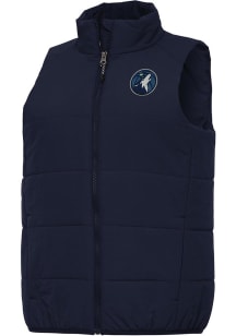 Antigua Minnesota Timberwolves Womens Navy Blue Experience Vest