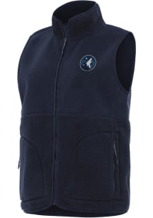 Antigua Minnesota Timberwolves Womens Navy Blue Nostalgic Vest