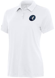 Antigua Minnesota Timberwolves Womens White Reprocess Recycled Short Sleeve Polo Shirt