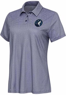 Antigua Minnesota Timberwolves Womens White Rings Short Sleeve Polo Shirt