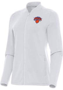 Antigua New York Knicks Womens White Continual Light Weight Jacket