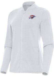 Antigua Oklahoma City Thunder Womens White Alternate Continual Light Weight Jacket