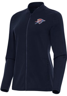 Antigua Oklahoma City Thunder Womens Navy Blue Alternate Continual Light Weight Jacket