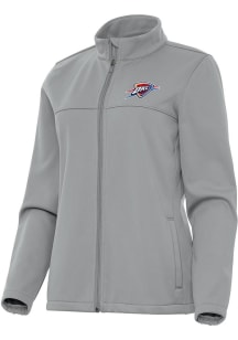 Antigua Oklahoma City Thunder Womens Grey Alternate Links Light Weight Jacket