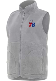 Antigua Philadelphia 76ers Womens Grey Nostalgic Vest