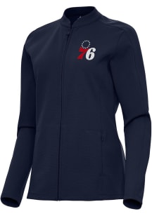 Antigua Philadelphia 76ers Womens Navy Blue Regard Light Weight Jacket