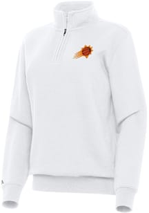 Antigua Phoenix Suns Womens White Victory Qtr Zip