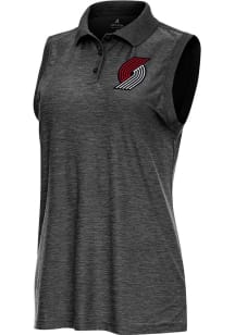Antigua Portland Trail Blazers Womens Black Recap Polo Shirt
