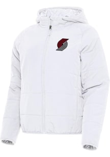 Antigua Portland Trail Blazers Womens White Universe Filled Jacket