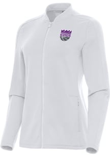 Antigua Sacramento Kings Womens White Continual Light Weight Jacket