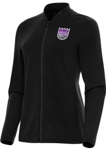 Antigua Sacramento Kings Womens Black Continual Light Weight Jacket