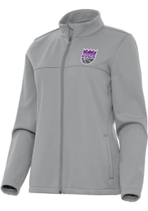 Antigua Sacramento Kings Womens Grey Links Light Weight Jacket