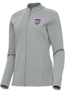 Antigua Sacramento Kings Womens Grey Regard Light Weight Jacket
