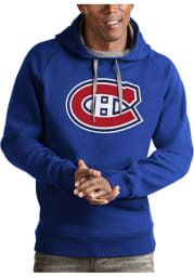 Antigua Montreal Canadiens Mens Blue Victory Long Sleeve Hoodie