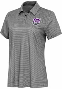 Antigua Sacramento Kings Womens White Rings Short Sleeve Polo Shirt