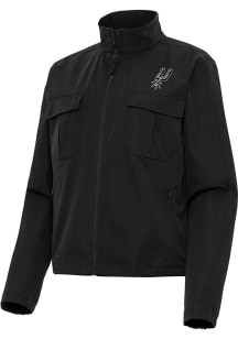 Antigua San Antonio Spurs Womens Black Even Par Light Weight Jacket
