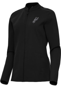 Antigua San Antonio Spurs Womens Black Regard Light Weight Jacket