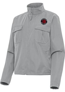 Antigua Toronto Raptors Womens Grey Even Par Light Weight Jacket