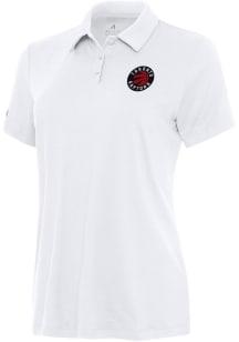 Antigua Toronto Raptors Womens White Reprocess Recycled Short Sleeve Polo Shirt