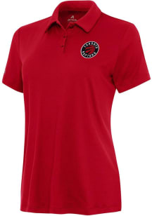 Antigua Toronto Raptors Womens Red Reprocess Recycled Short Sleeve Polo Shirt