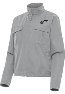 Antigua Utah Jazz Womens Grey Even Par Light Weight Jacket