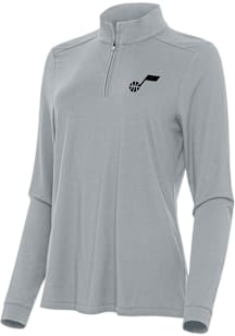 Antigua Utah Jazz Womens Grey Intent Qtr Zip