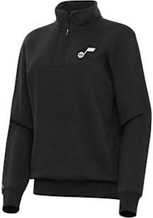 Antigua Utah Jazz Womens Black Victory Qtr Zip