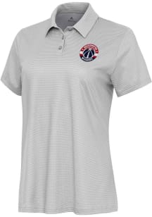 Antigua Washington Wizards Womens White Rings Short Sleeve Polo Shirt