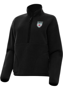 Antigua Chicago Red Stars Womens Black Figure Qtr Zip