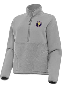 Antigua Utah Royals FC Womens Grey Figure Qtr Zip