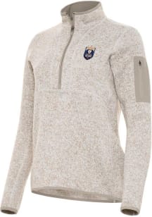 Antigua Seattle Reign FC Womens Oatmeal Fortune Qtr Zip