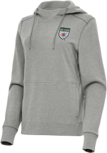 Antigua Chicago Stars FC Womens Grey Justice Hooded Sweatshirt