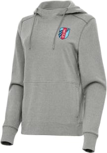 Antigua KC Current Womens Grey Justice Hooded Sweatshirt