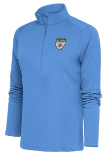 Antigua Chicago Red Stars Womens Blue Tribute Qtr Zip Pullover