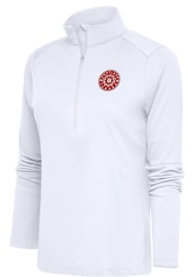 Antigua Portland Thorns FC Womens White Tribute Qtr Zip Pullover