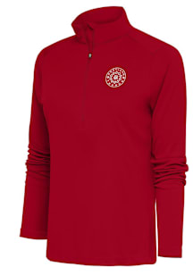 Antigua Portland Thorns FC Womens Red Tribute Qtr Zip Pullover