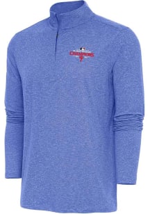 Antigua Philadelphia Phillies Mens Blue 2024 NL East Division Champs Hunk Long Sleeve Qtr Zip Pull..