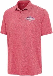 Antigua Philadelphia Phillies Mens Red 2024 NL East Division Champs Par 3 Short Sleeve Polo