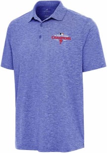 Antigua Philadelphia Phillies Mens Blue 2024 NL East Division Champs Par 3 Short Sleeve Polo