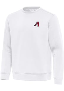 Antigua Arizona Diamondbacks Mens White Relevant Long Sleeve Crew Sweatshirt