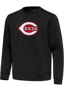 Antigua Cincinnati Reds Mens  Full Front Relevant Long Sleeve Crew Sweatshirt