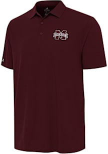 Antigua Mississippi State Bulldogs Mens Maroon Era Short Sleeve Polo