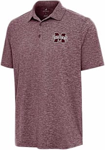 Antigua Mississippi State Bulldogs Mens Maroon Par 3 Short Sleeve Polo