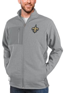 Antigua New Orleans Saints Mens Grey Course Medium Weight Jacket