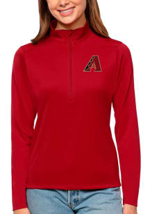 Antigua Arizona Diamondbacks Womens Red Tribute 1/4 Zip Pullover