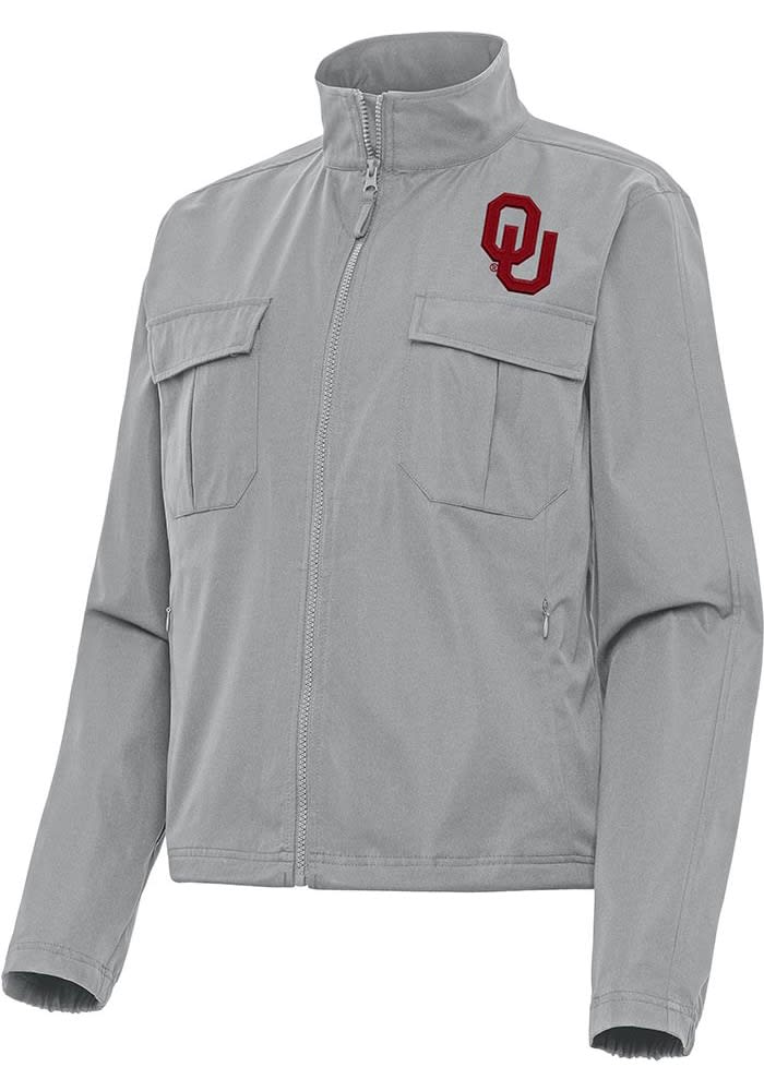 Oklahoma Sooners Antigua Womens SKYSCRAPER Even Par Light Weight Jacket